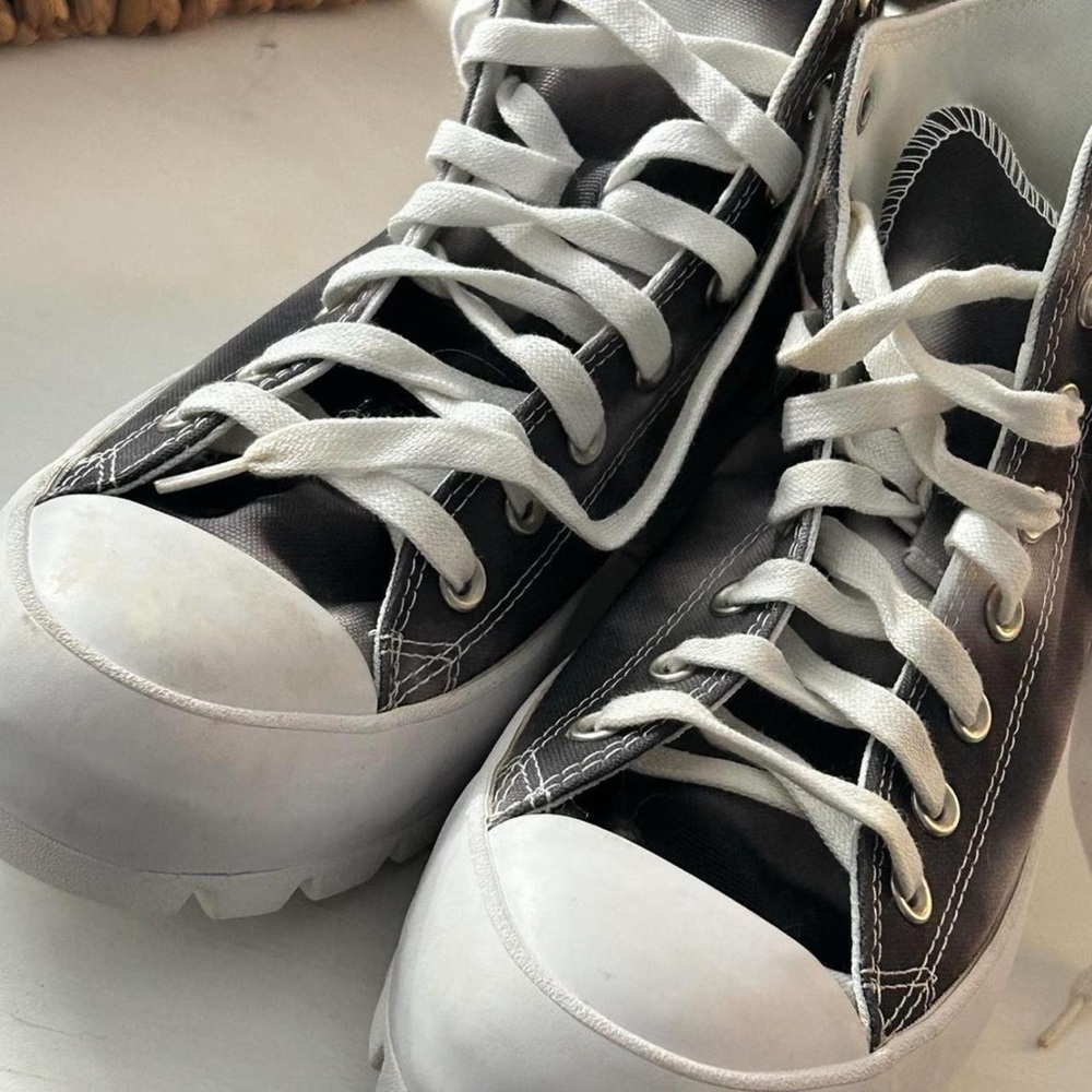 Converse Black and White Platform Sneakers